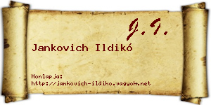 Jankovich Ildikó névjegykártya
