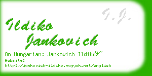 ildiko jankovich business card
